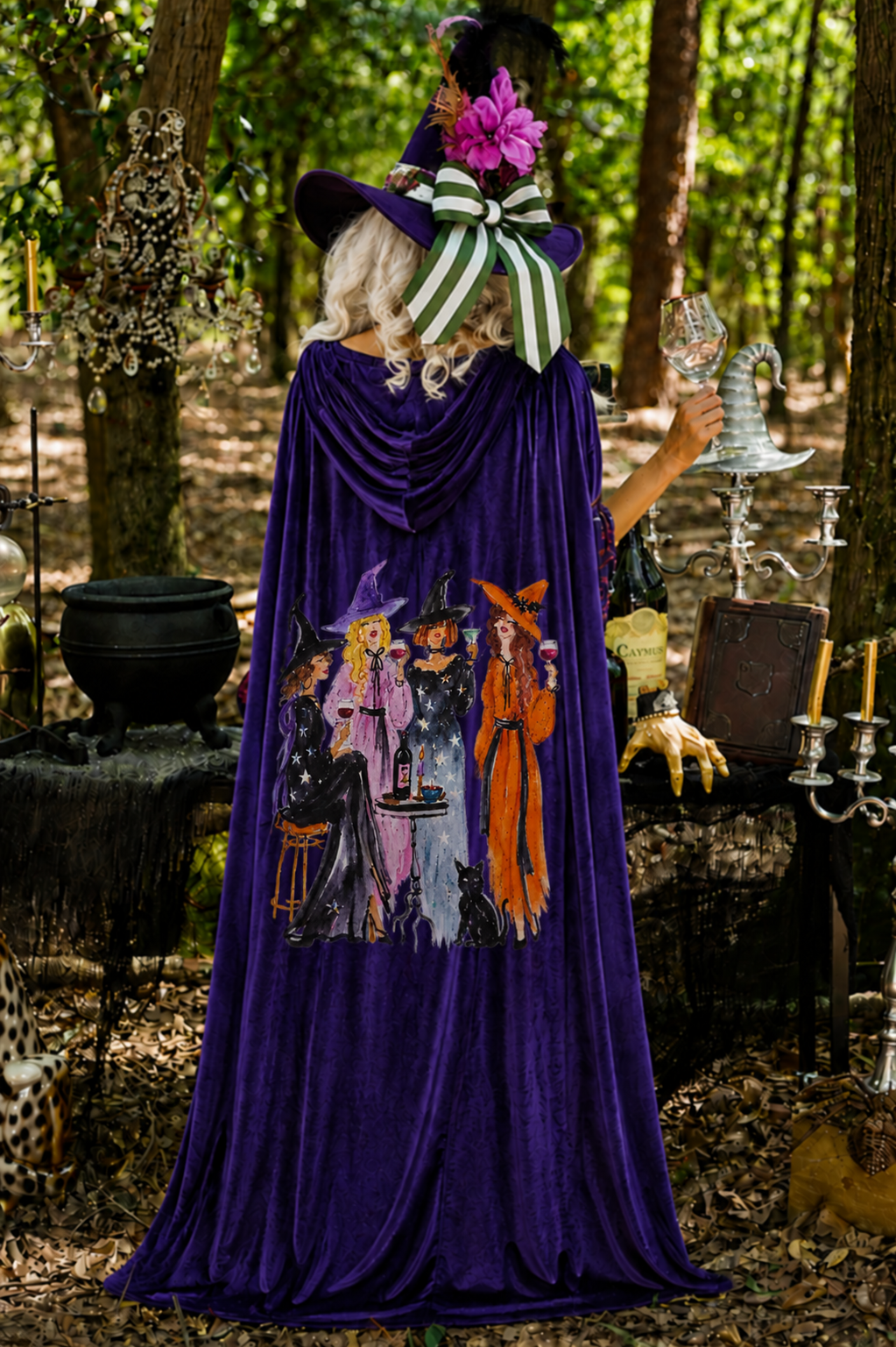 WITCH'S NIGHT OUT PURPLE CAPE - ONE SIZE CAPE Judith March