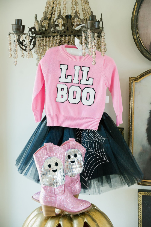 MINI KIDS LIL BOO PINK SWEATER SWEATER Judith March