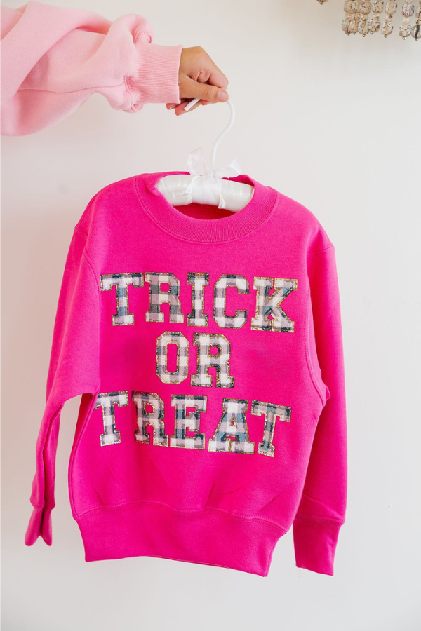 MINI KIDS GINGHAM TRICK OR TREAT PULLOVER PULLOVER Judith March