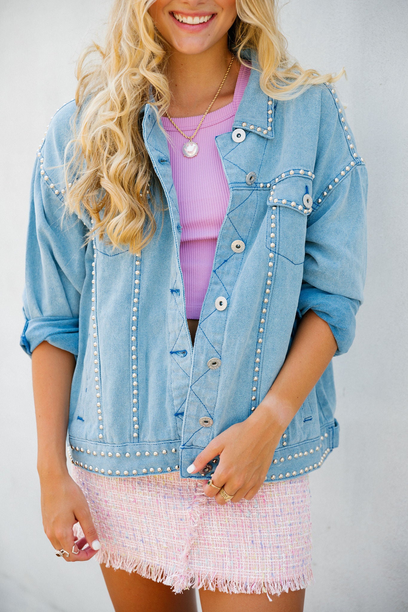 *DENIM STUDDED JACKET - MULTIPLE SIZES DRESS Judith March