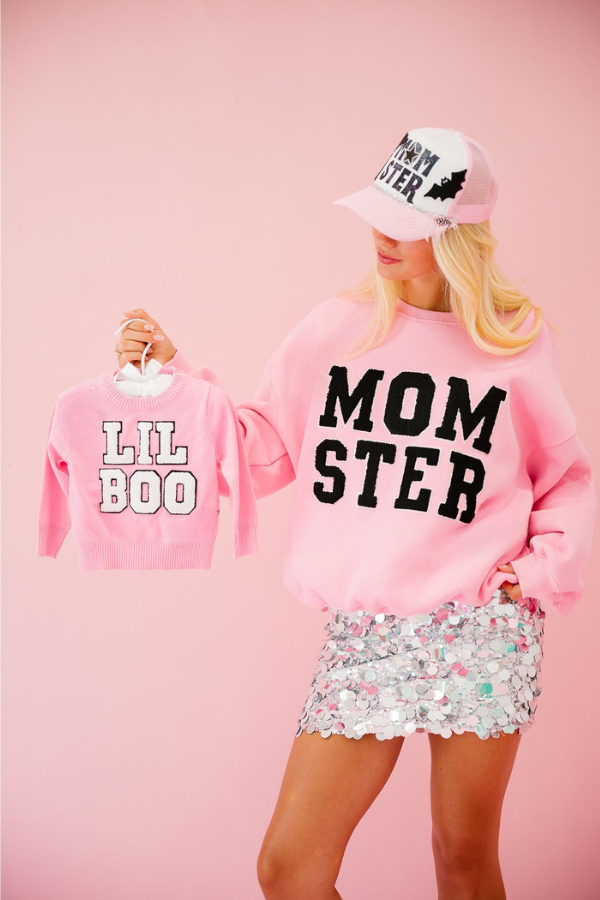 MINI KIDS LIL BOO PINK SWEATER SWEATER Judith March