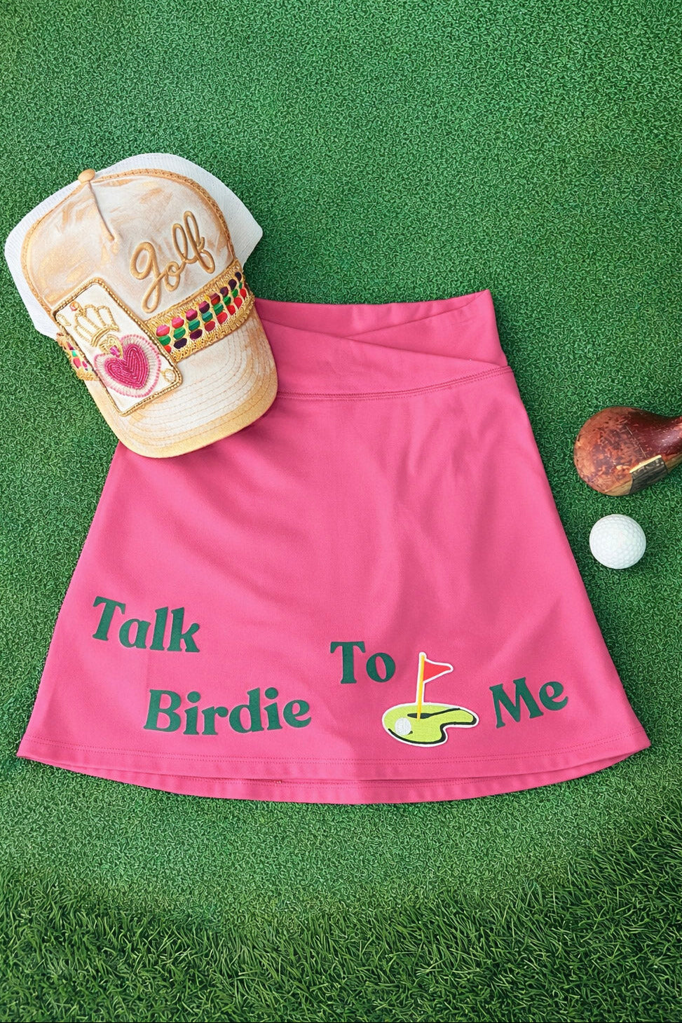 TALK BIRDIE TO ME PINK TENNIS SKIRT SKIRT Judith March
