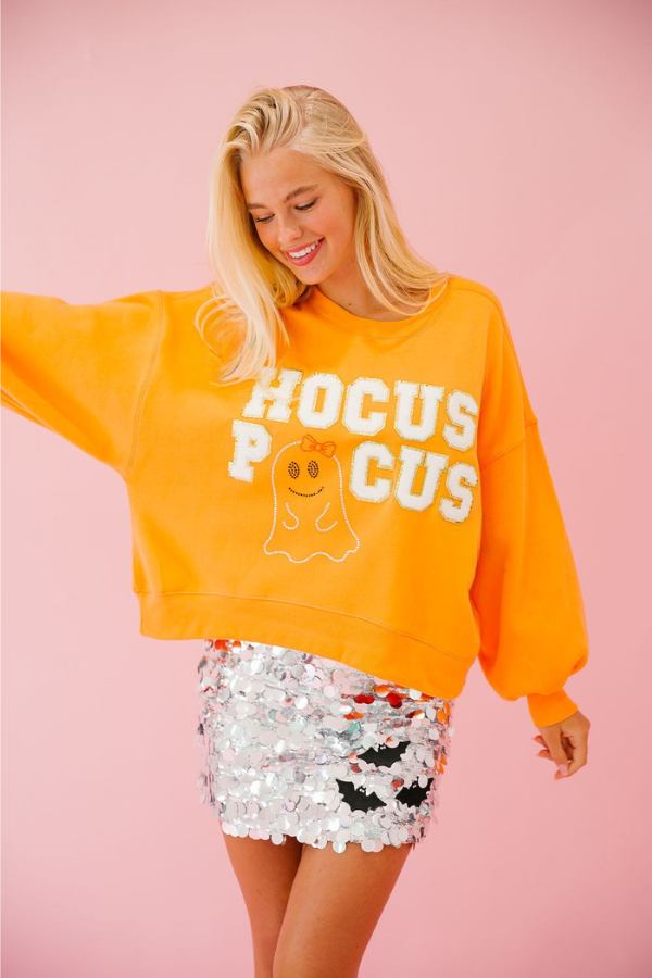 HOCUS POCUS ORANGE PULLOVER PULLOVER Judith March