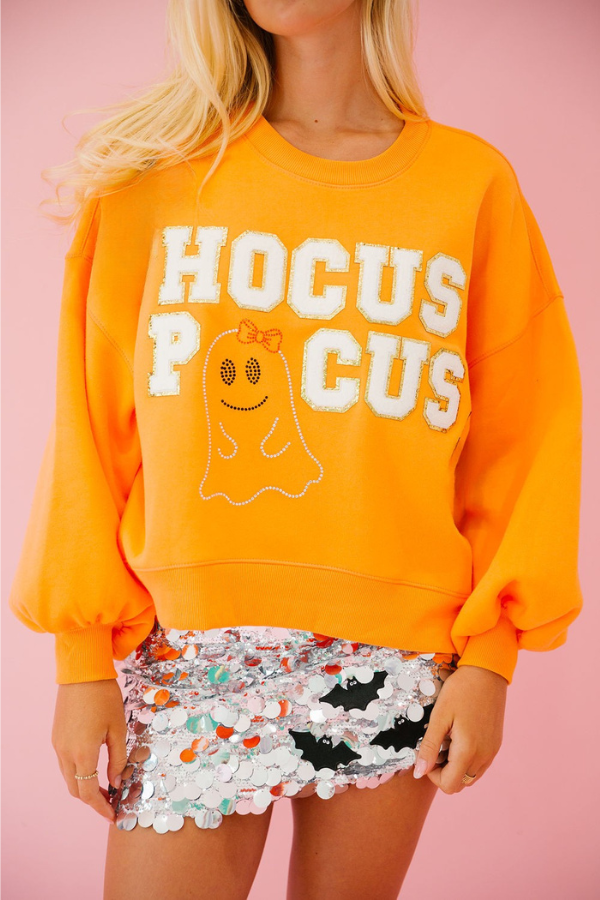 HOCUS POCUS ORANGE PULLOVER PULLOVER Judith March