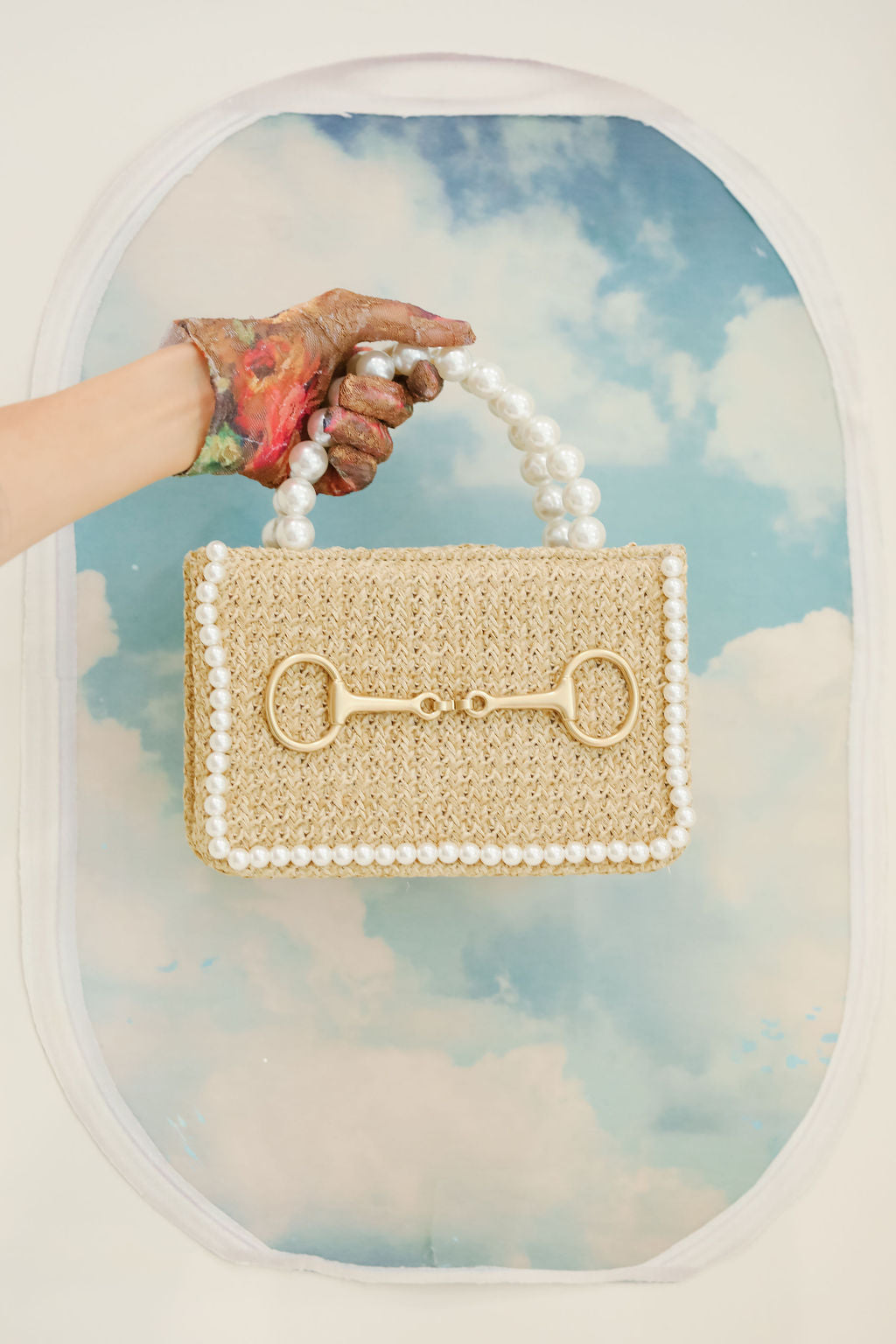 HORSE BIT PEARL PURSE Clutch Judith March