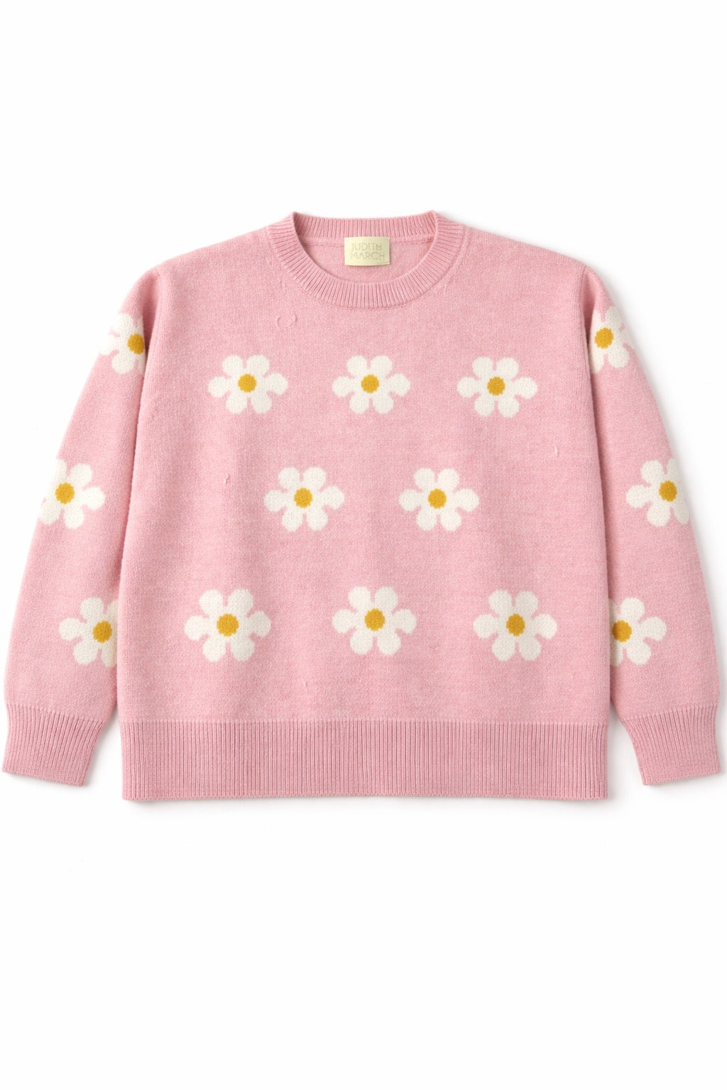*PINK FLORAL SWEATER - LARGE TEE Judith March