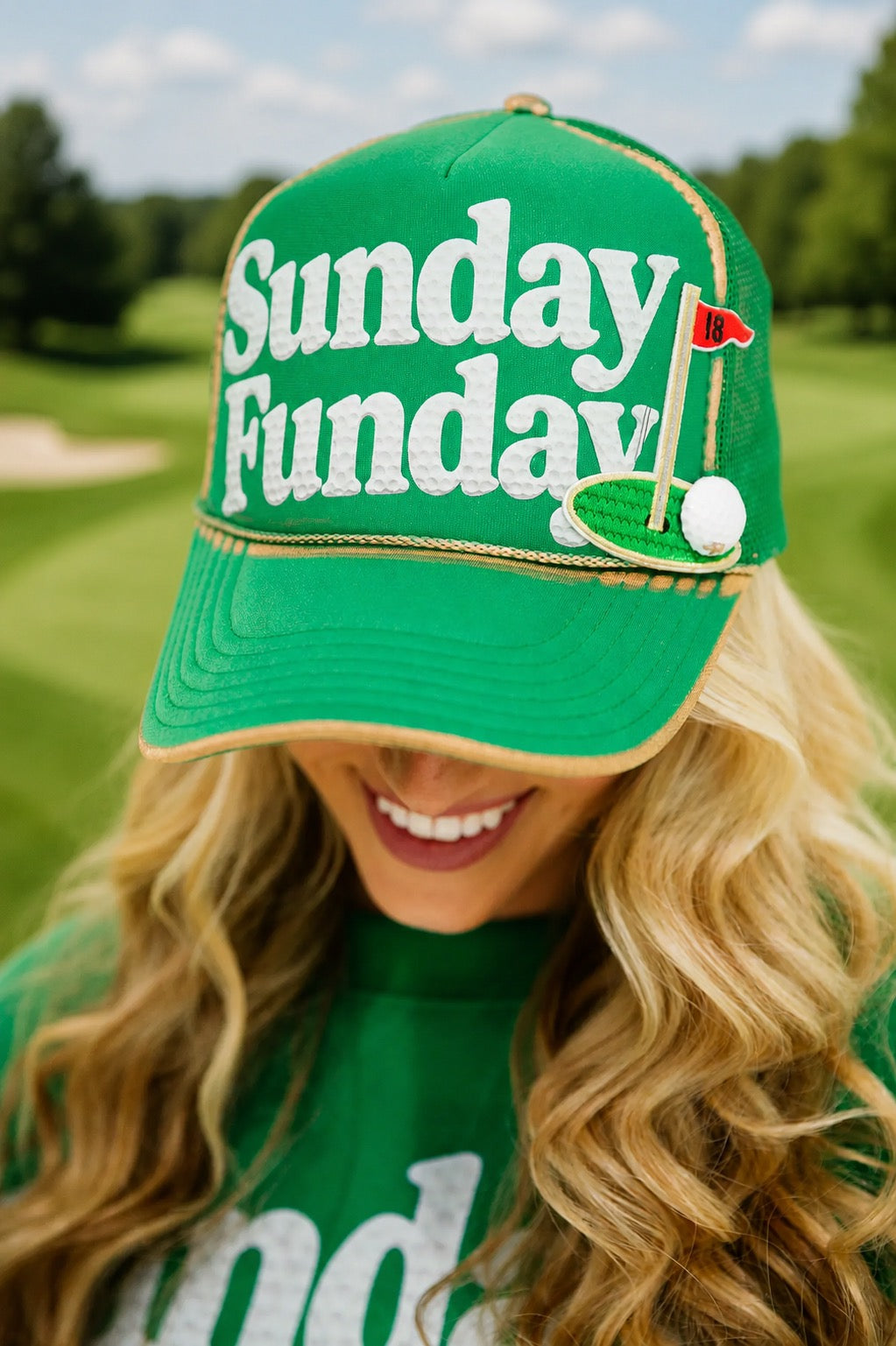 SUNDAY FUNDAY GOLF TRUCKER HAT HAT Judith March