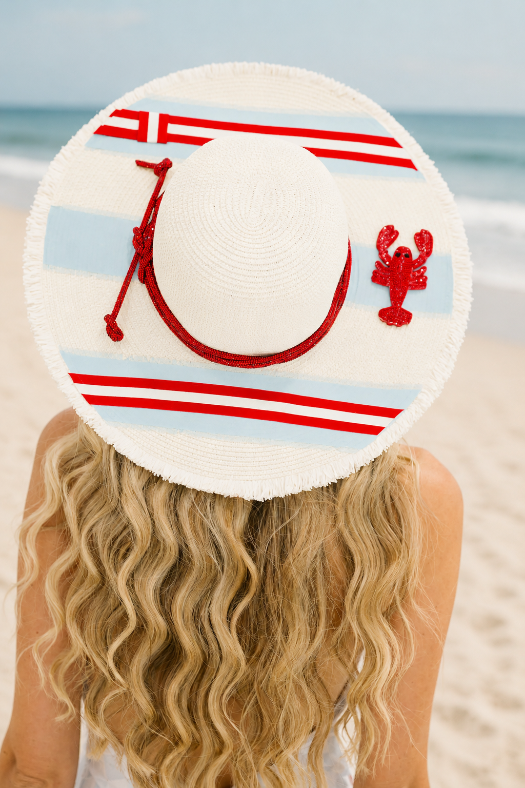 LOBSTER STRIPE SUN HAT HAT Judith March