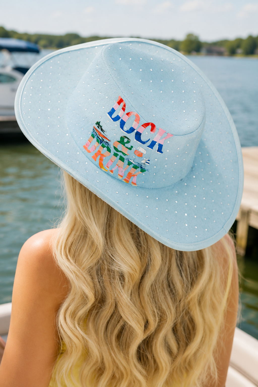 DOCK & DRINK BEJEWELED RANCHER HAT HAT Judith March