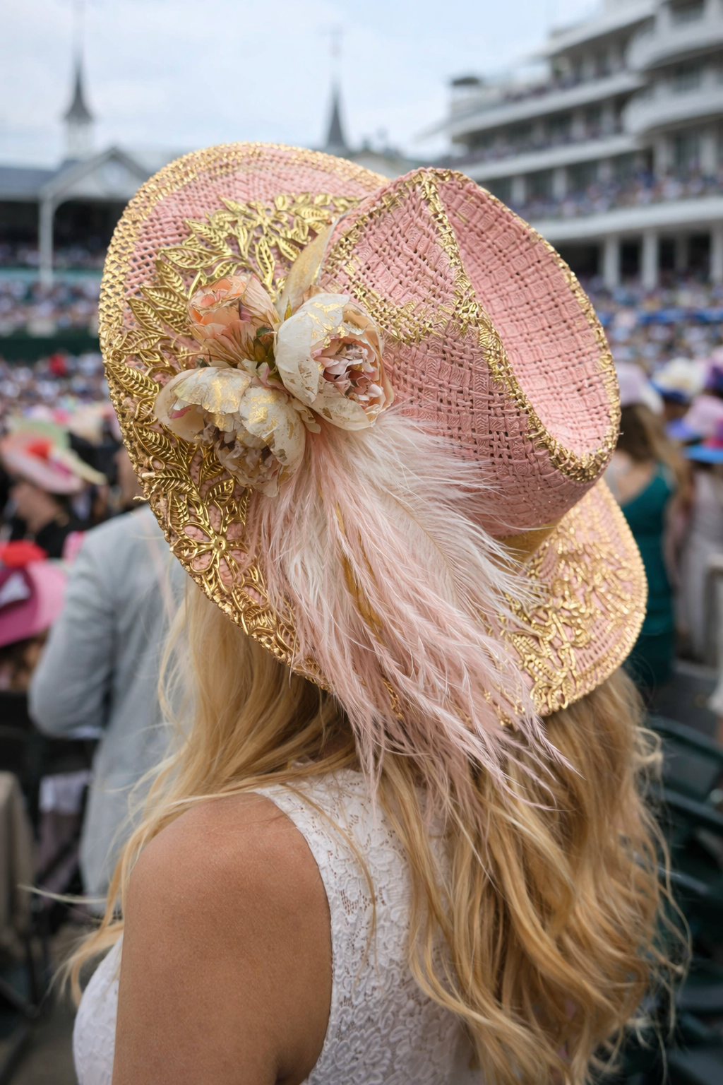 BOURBON & BLOOMS SUN HAT (ONE OF A KIND) HAT Judith March