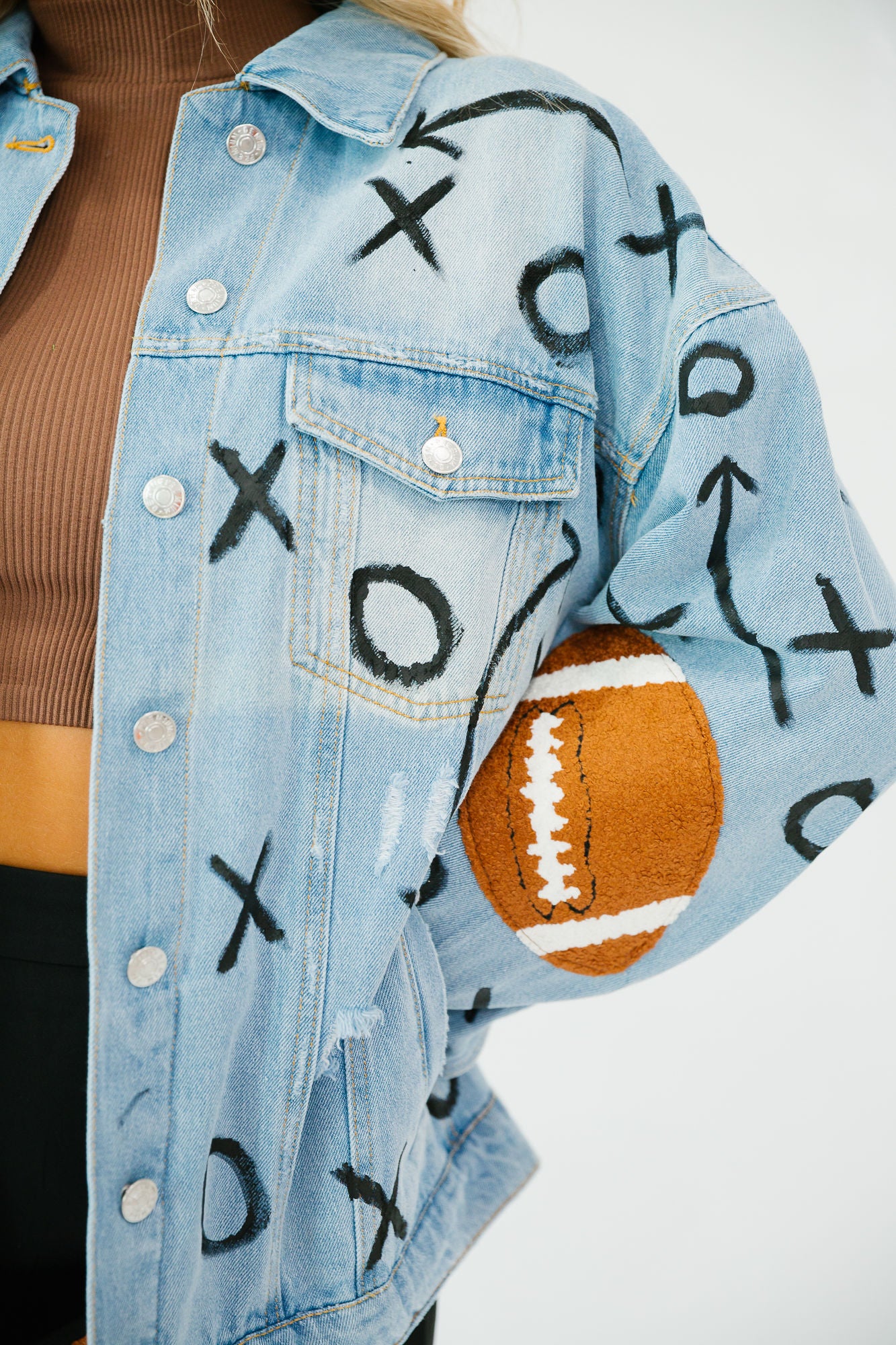 TAILGATE CLUB HAND PAINTED DENIM JACKET JACKET Judith March