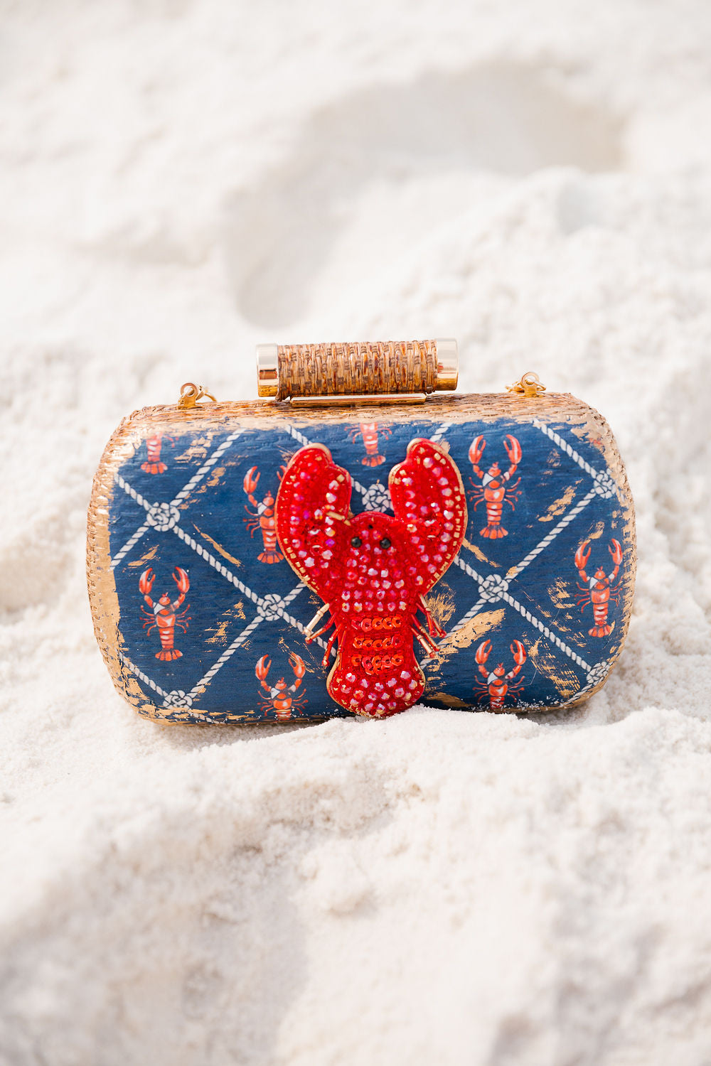 LOBSTER WOVEN CLUTCH PURSE Judith March