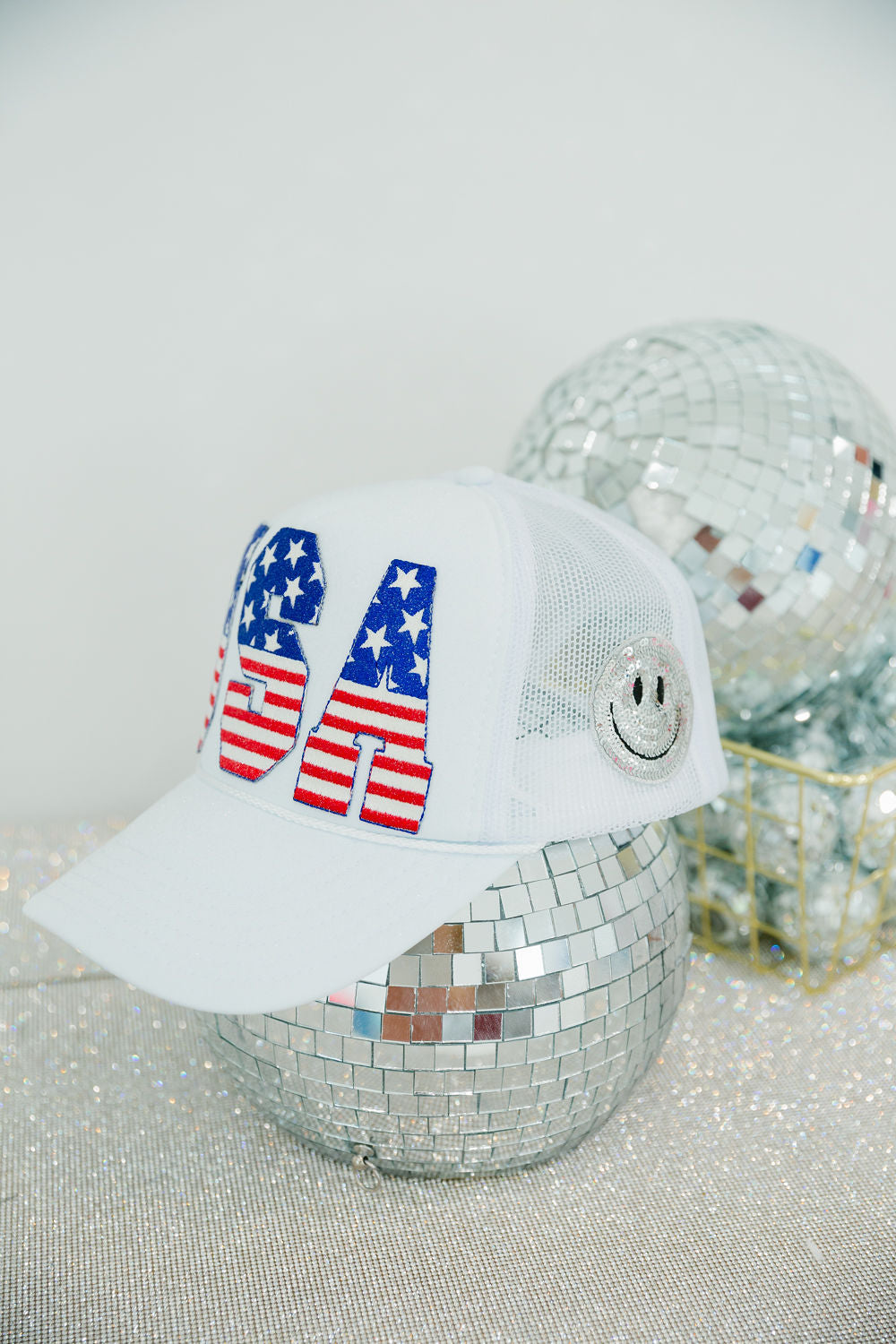 USA LETTERS TRUCKER HAT TRUCKER HAT Judith March