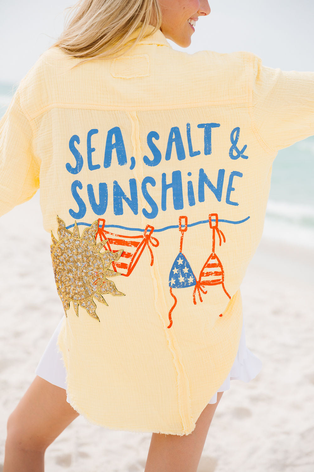 SEA, SALT & SUNSHINE YELLOW BUTTON DOWN Button Down Judith March