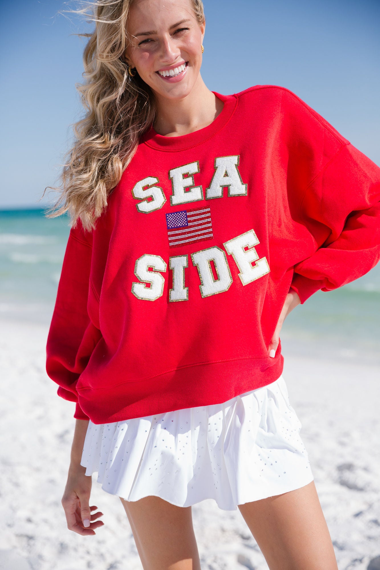 BY THE SEASIDE PULLOVER pullover Judith March SMALL RED