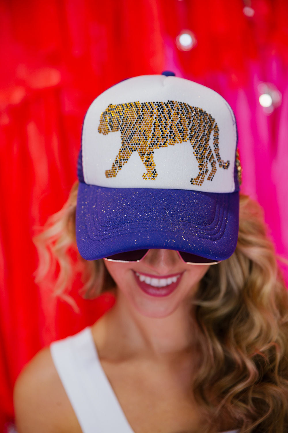TIGER STRIPES TRUCKER HAT LIMITED EDITION Judith March YES- SPARKLE SPRAY