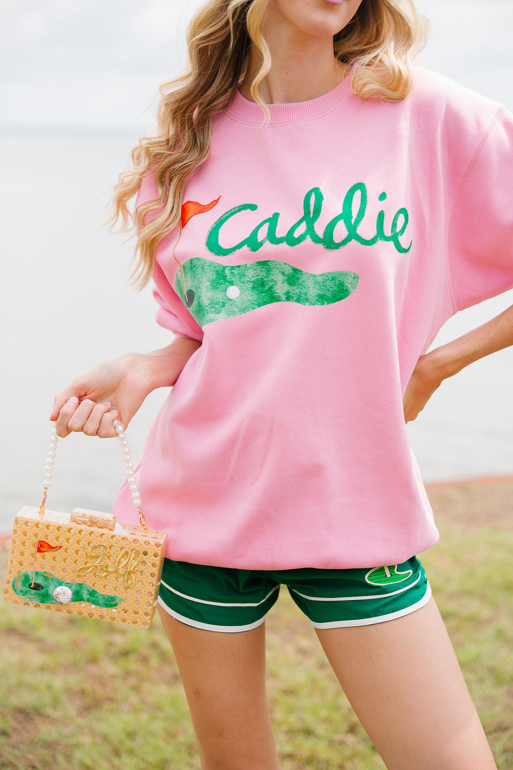 CADDIE HAND PAINTED PINK PULLOVER PULLOVER Judith March