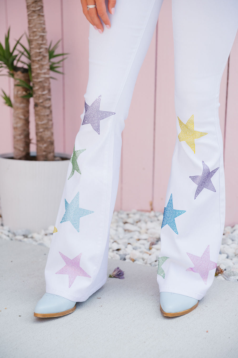 WHITE COLORFUL STAR FLARES Judith March