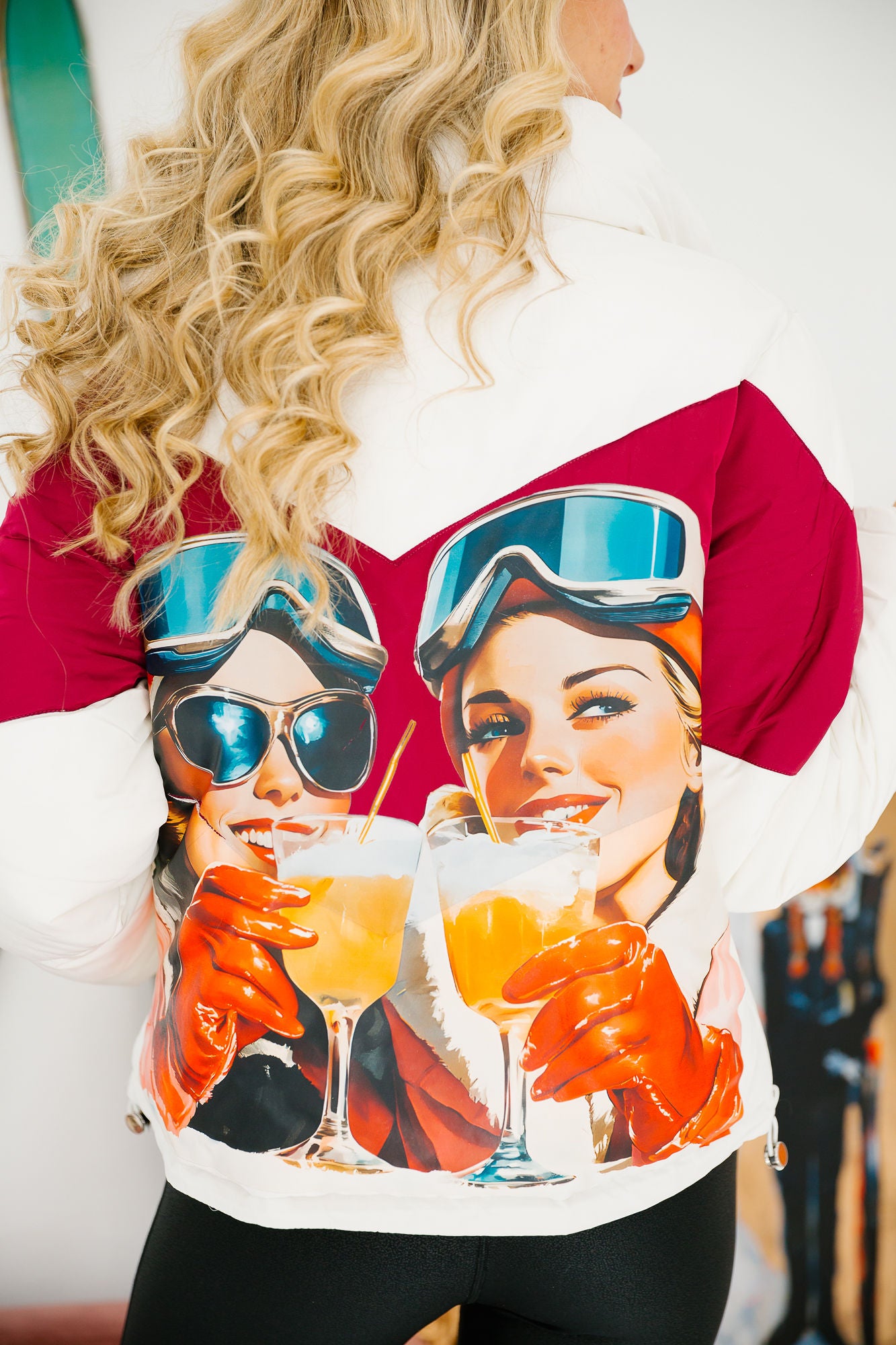 SLOPESIDE SPRITZ CHEVRON PUFFER JACKET JACKET Judith March