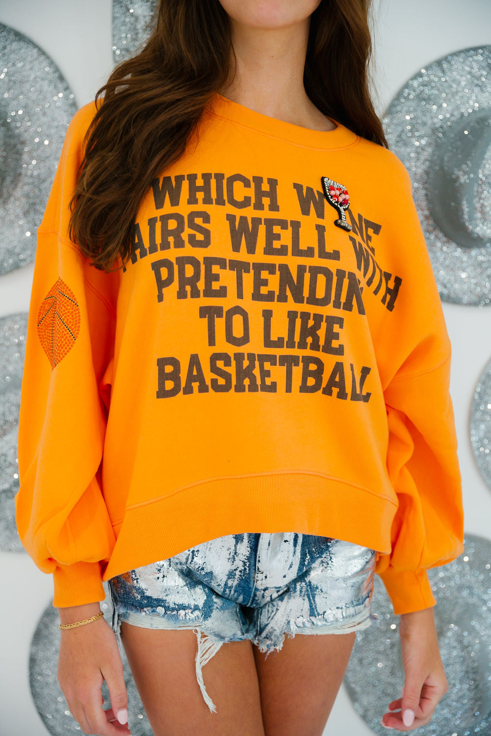 WINE LOVER BASKETBALL PULLOVER pullover Judith March SMALL