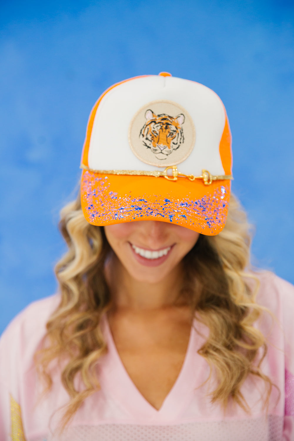 WILD TIGER TRUCKER HAT gameday23 Judith March