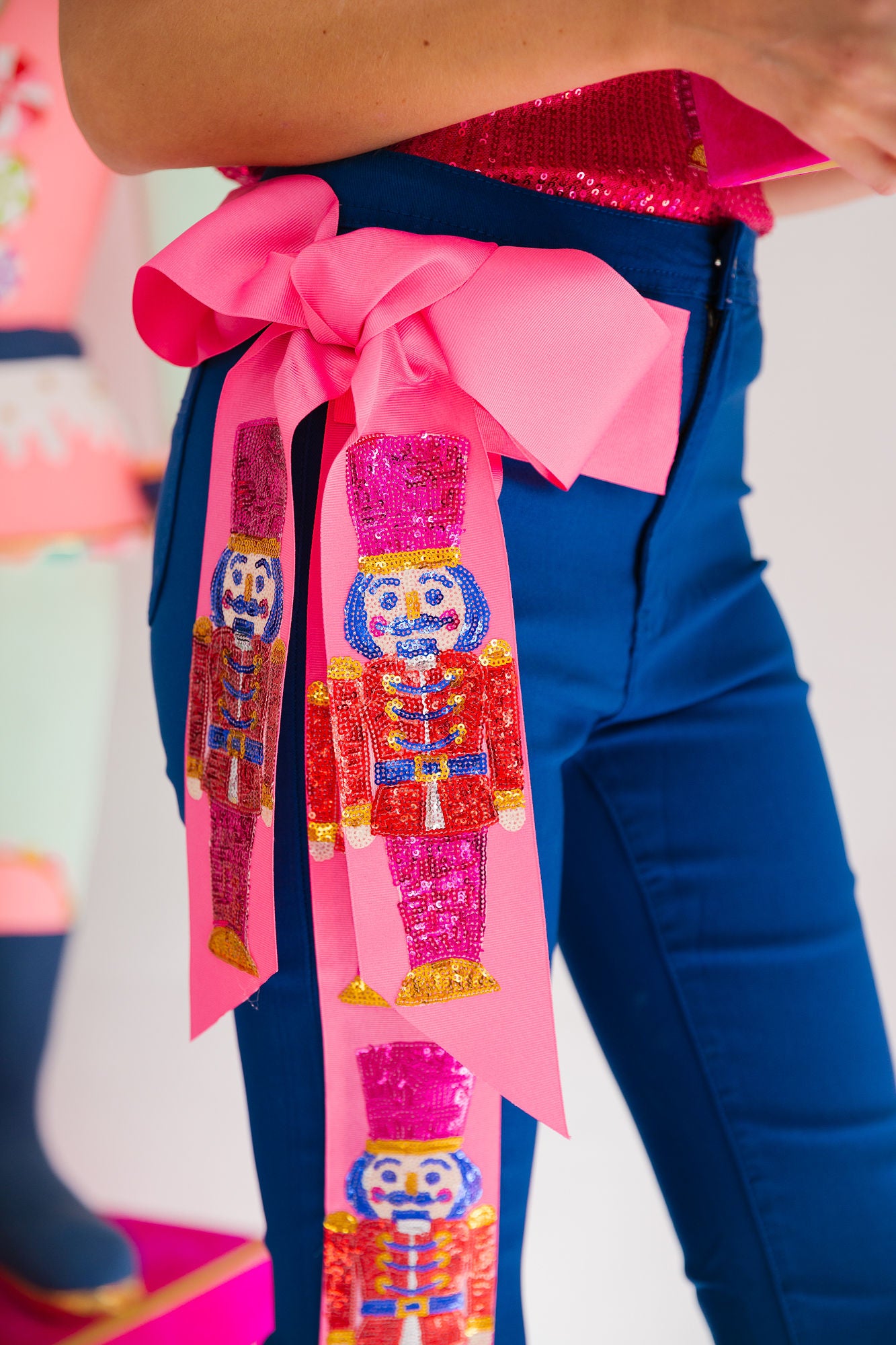 NUTCRACKER SEASON BLUE FLARE PANTS FLARES Judith March