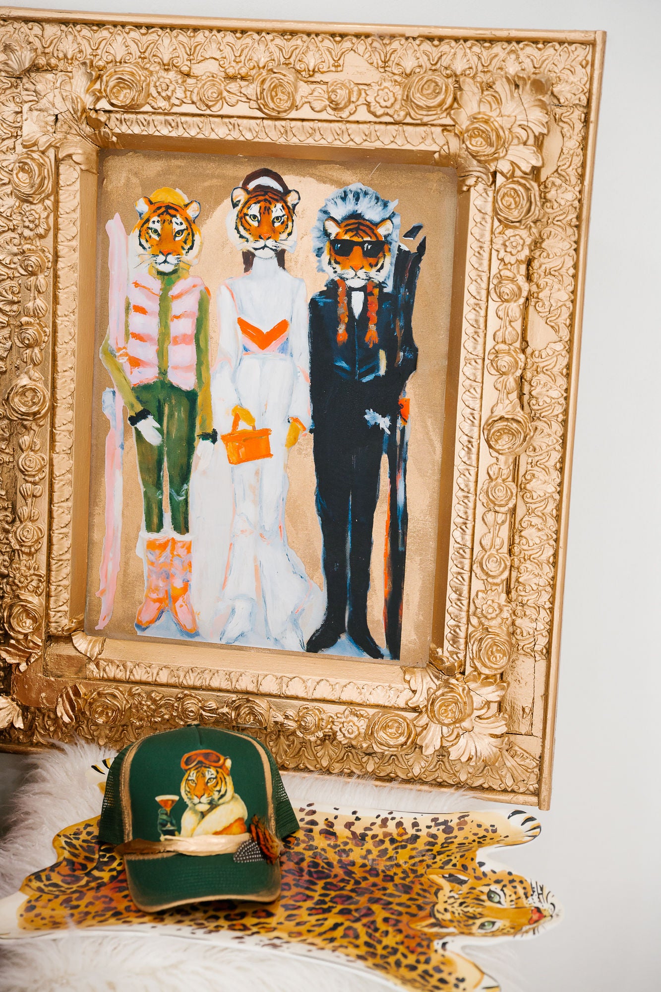 APRÈS TIGER GREEN STRUCTURED HAT HAT Judith March