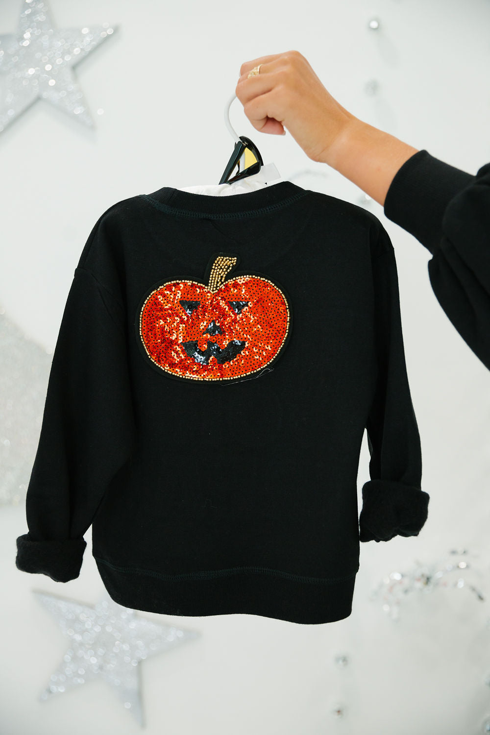 MINI KIDS PUMPKIN PATCH BLACK PULLOVER SWEATER Judith March