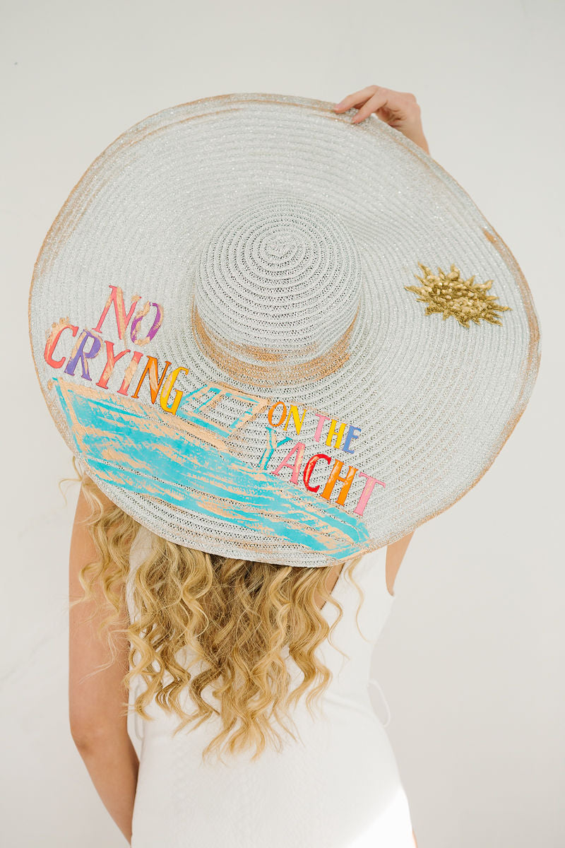 NO CRYING ON THE YACHT BLUE SUN HAT Sun hat Judith March