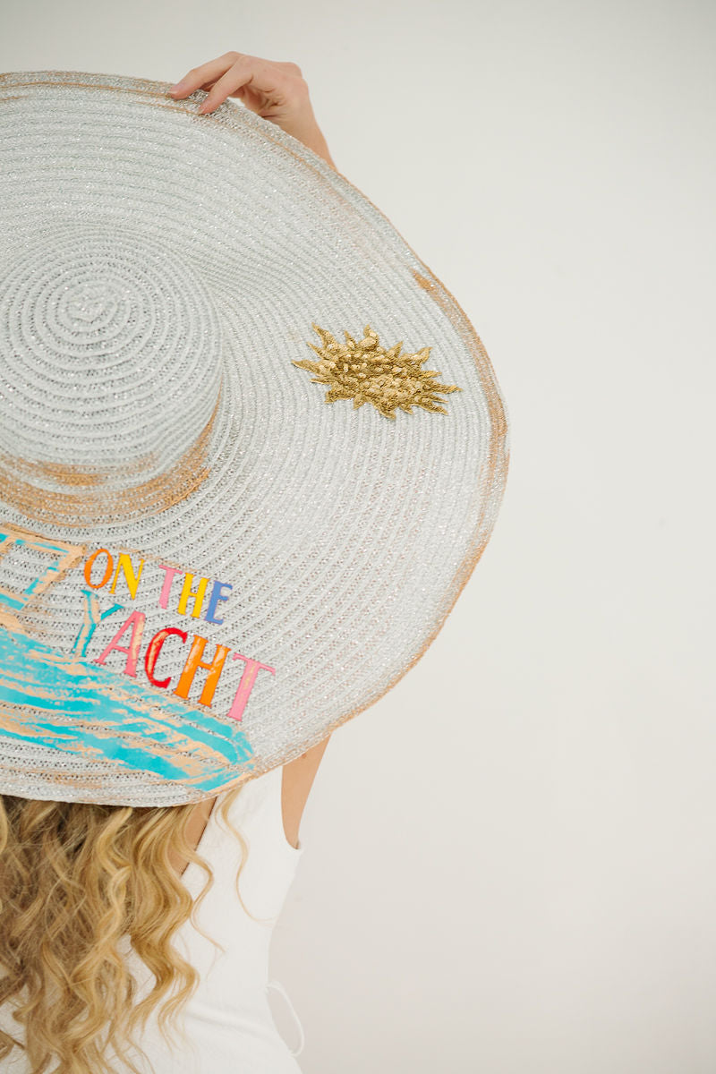 NO CRYING ON THE YACHT BLUE SUN HAT Sun hat Judith March