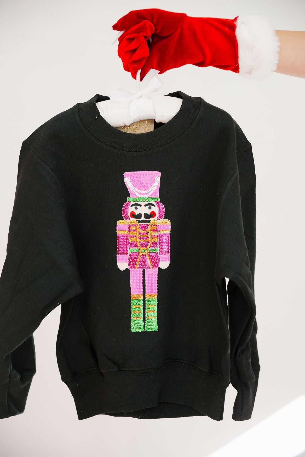 MINI KIDS SEQUIN NUTCRACKER BLACK PULLOVER PULLOVER Judith March