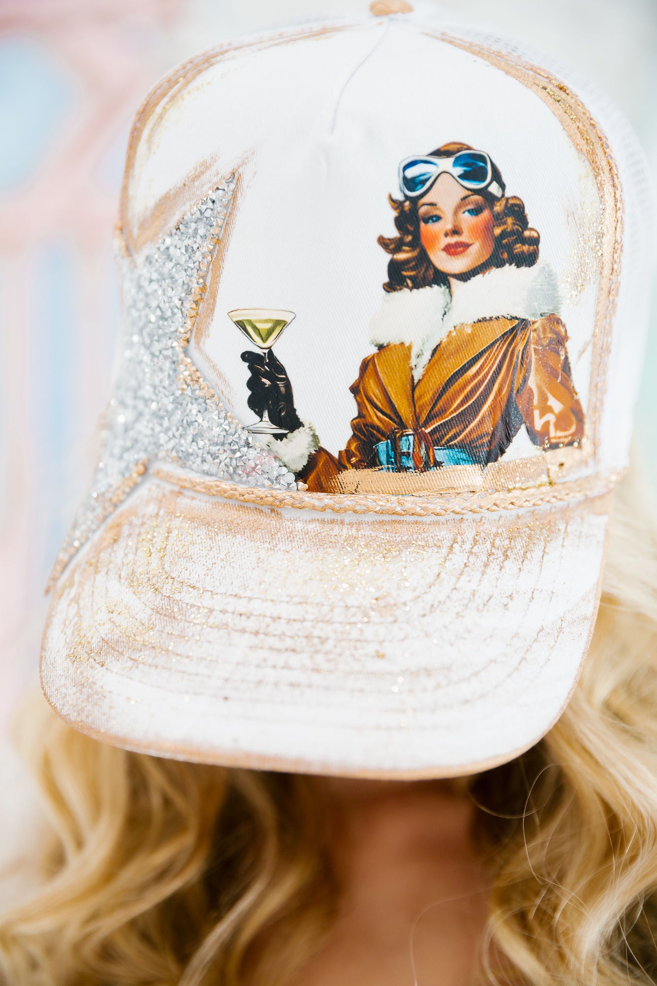 SLOPESIDE SPRITZ WHITE STRUCTURED HAT HAT Judith March