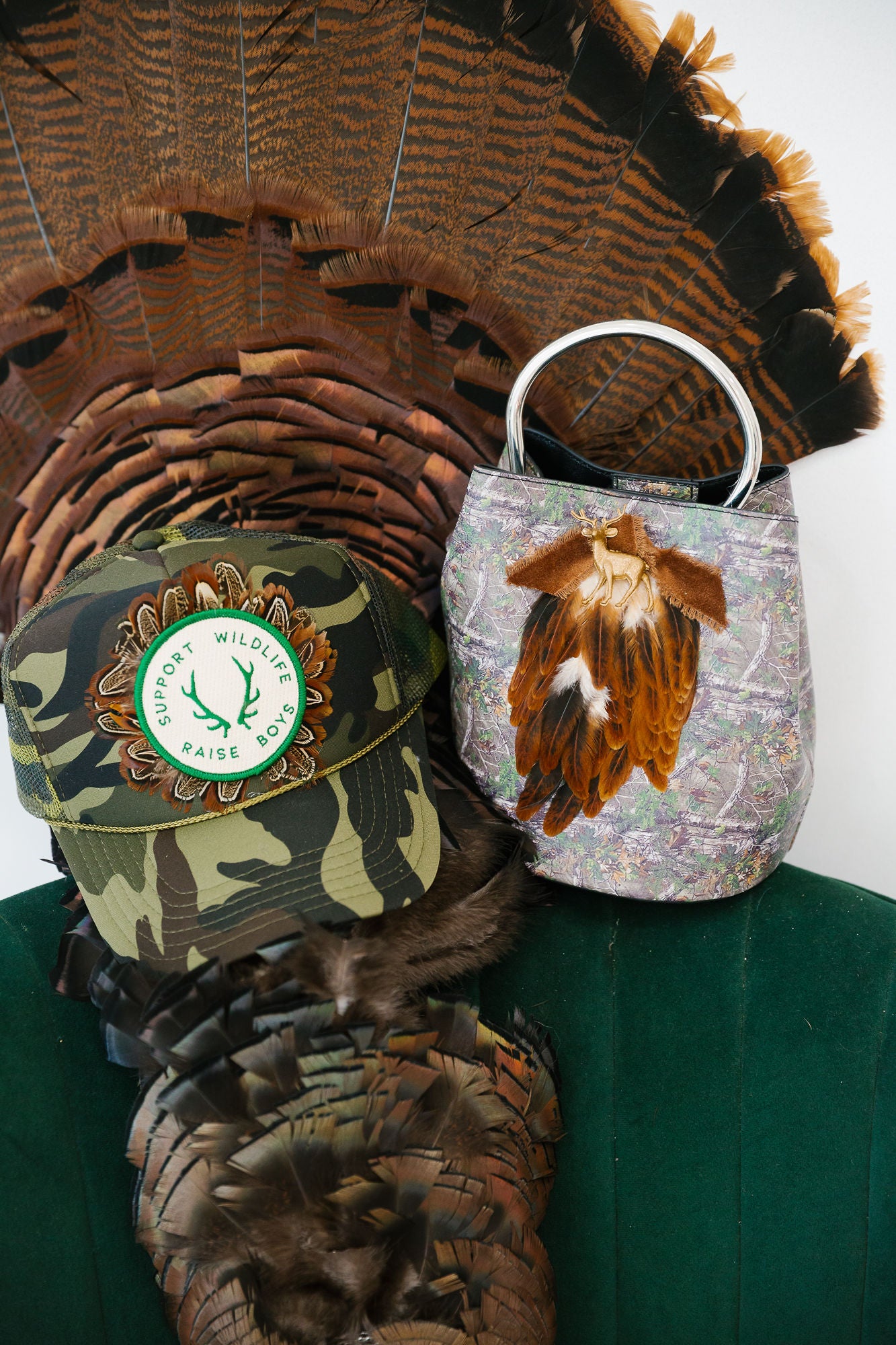 SUPPORT WILDLIFE RAISE BOYS CAMO TRUCKER HAT TRUCKER HAT Judith March