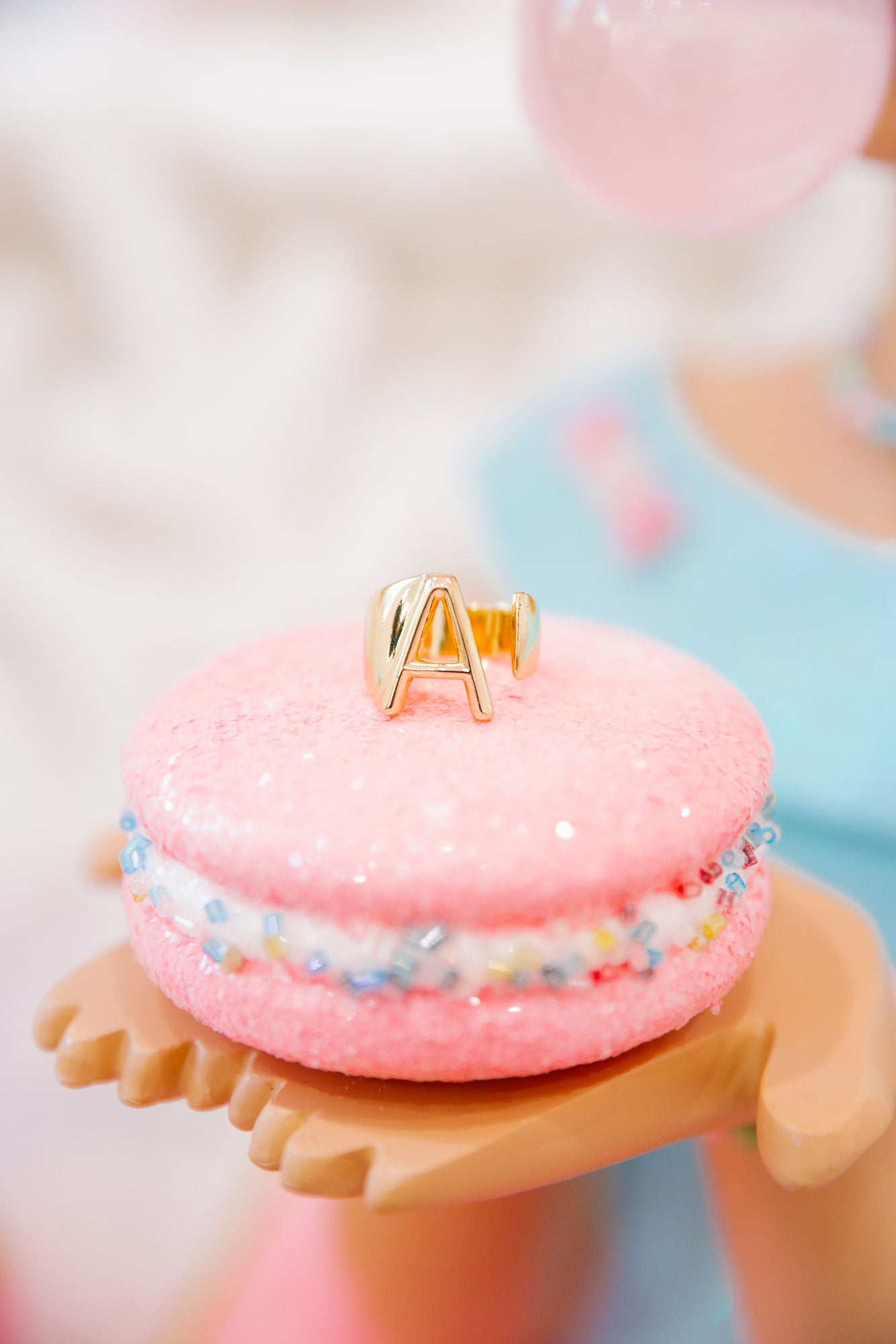 GOLD INITIAL RING ACCESSORIES Judith March