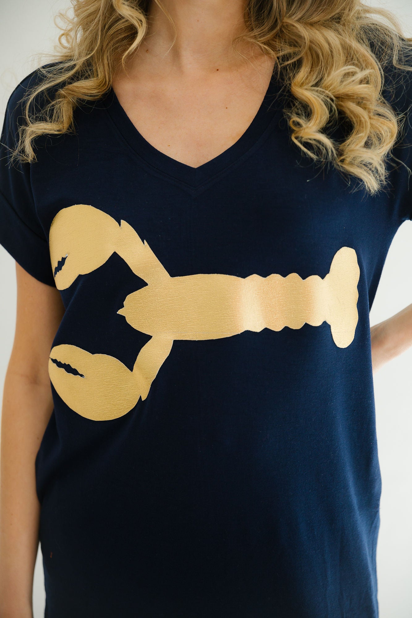 LOBSTER NAVY T-SHIRT DRESS WITH POCKETS DRESS Judith March