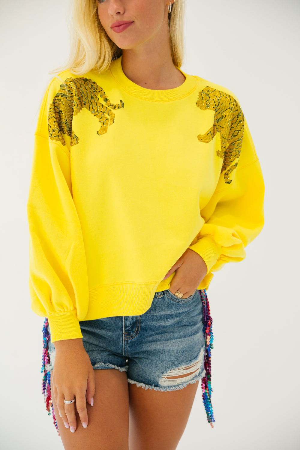 TIGRESS YELLOW PULLOVER gameday23 Judith March S/M