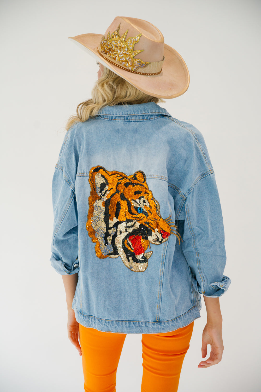 IN THE JUNGLE DENIM JACKET gameday23 Judith March SMALL