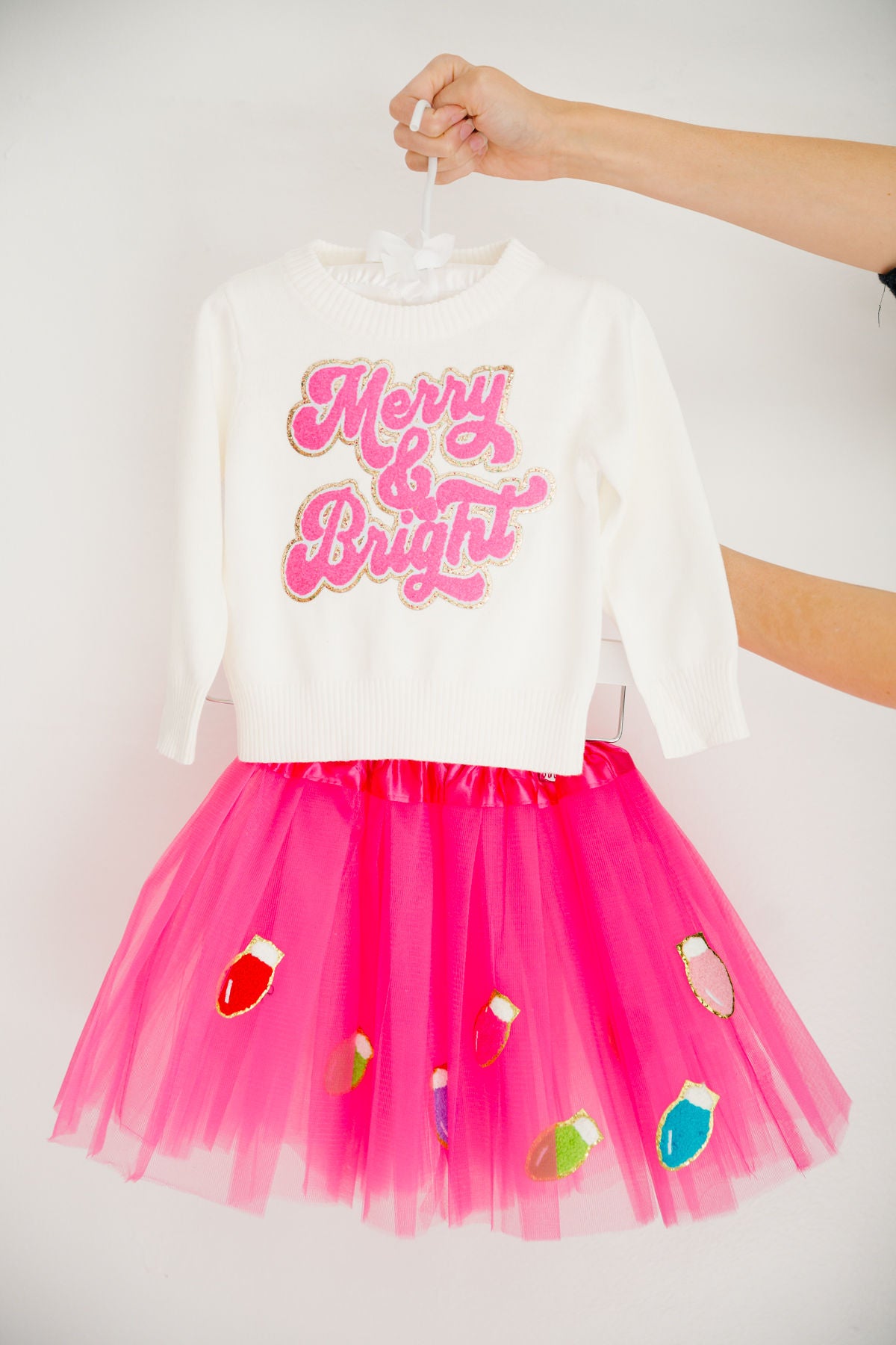 MINI KIDS MERRY & BRIGHT WHITE SWEATER SWEATER Judith March