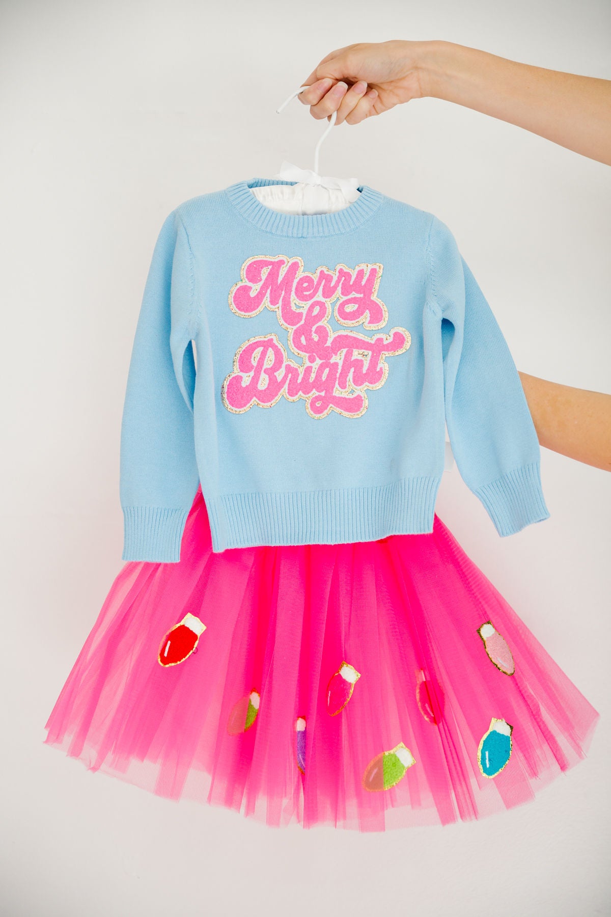 MINI KIDS MERRY & BRIGHT BLUE SWEATER SWEATER Judith March