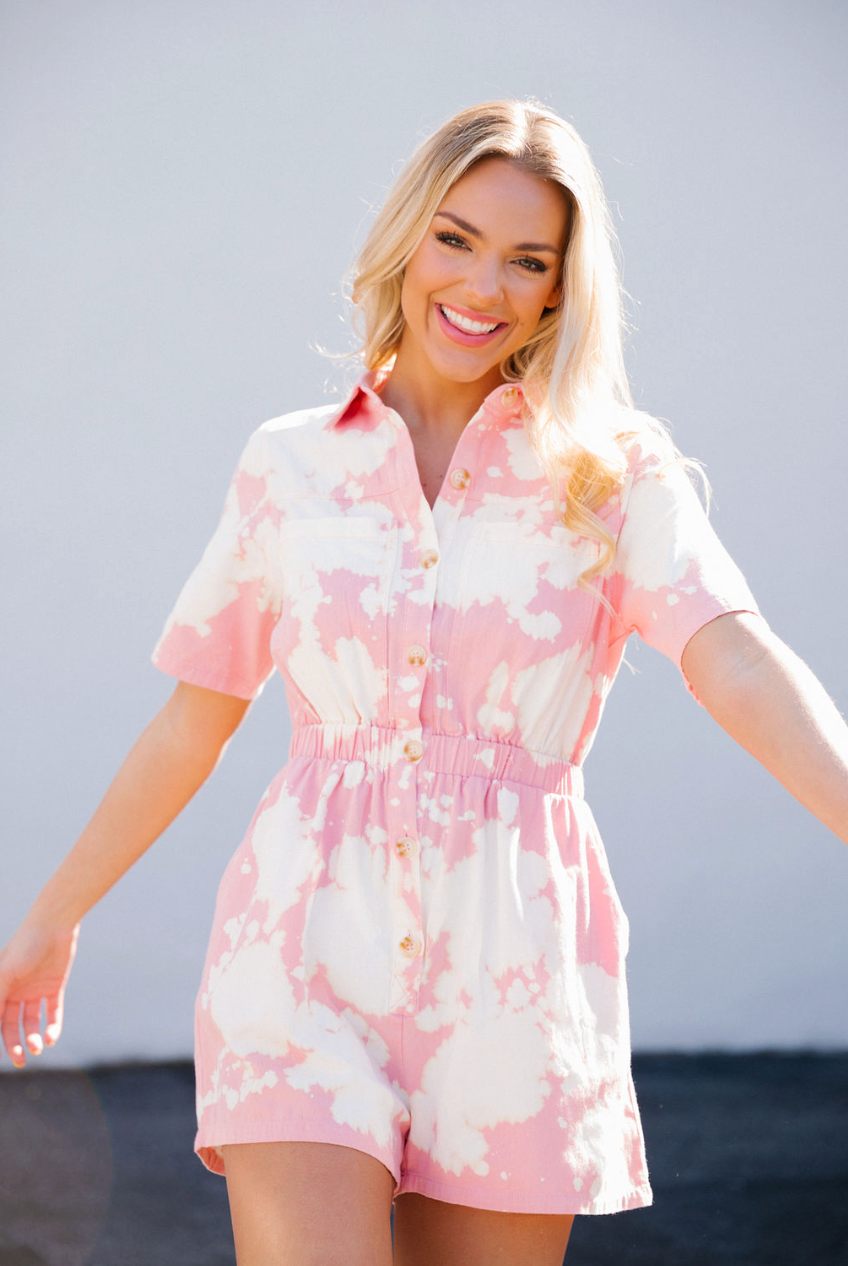 *PINK TIE DYE ROMPER - MULTIPLE SIZES DRESS Judith March