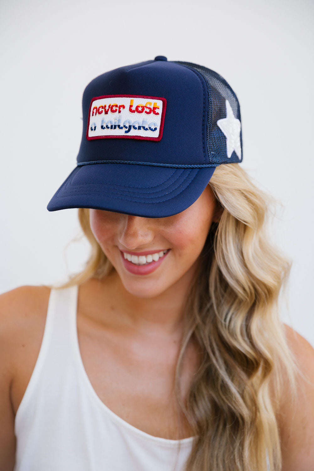 NEVER LOST A TAILGATE PATCH HATS Judith March
