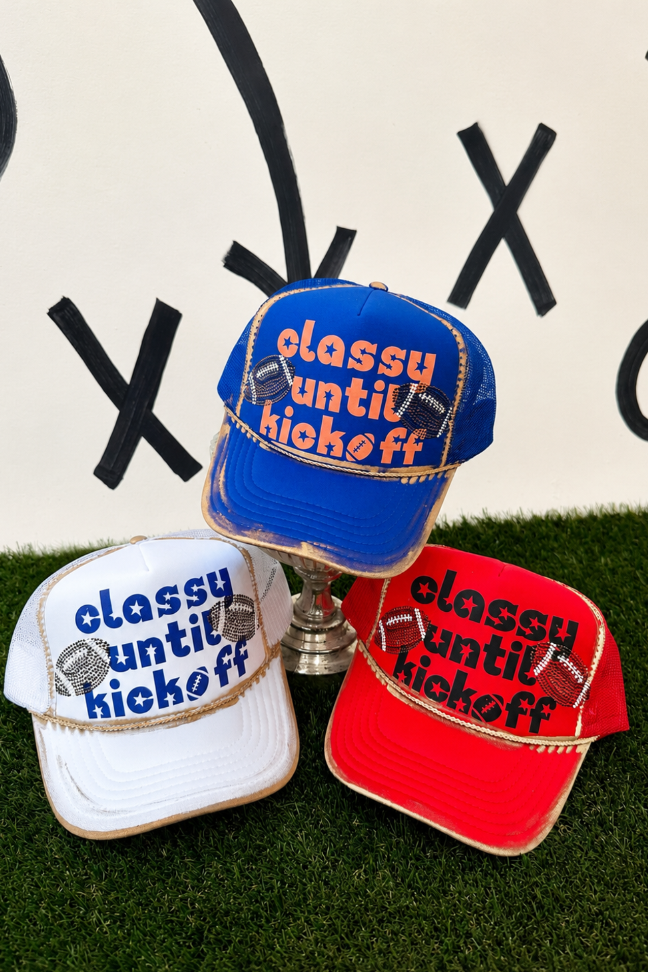 CLASSY UNTIL KICKOFF TRUCKER HATS TRUCKER HAT Judith March