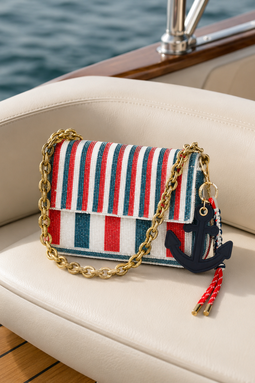 ANCHORS AWAY BEADED PURSE PURSE Judith March