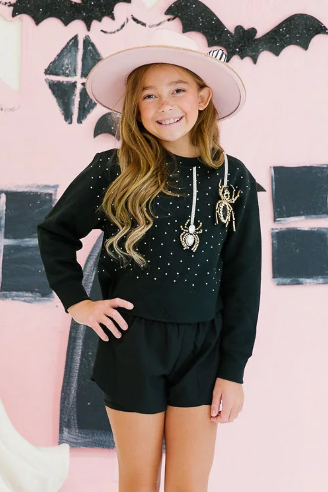 MINI KIDS TWINKLE WEB BLACK PULLOVER PULLOVER Judith March