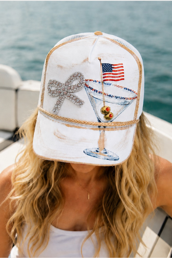 FREEDOM COCKTAIL WHITE STRUCTURED HAT HAT Judith March
