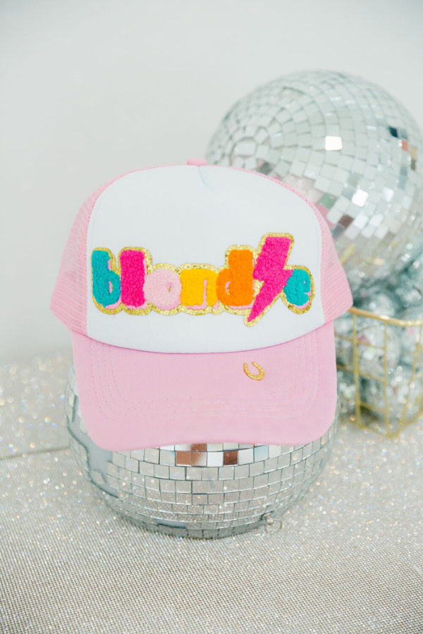 BLONDIE LIGHT PINK TRUCKER HAT LIMITED EDITION Judith March