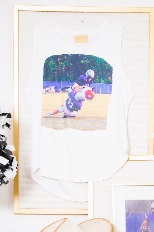 CUSTOM PHOTO WHITE TANK TANK Judith March