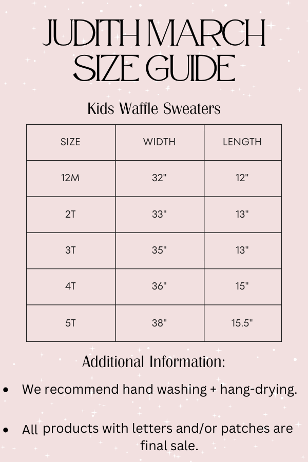 MINI KIDS SALTY WAFFLE SWEATER SWEATER Judith March