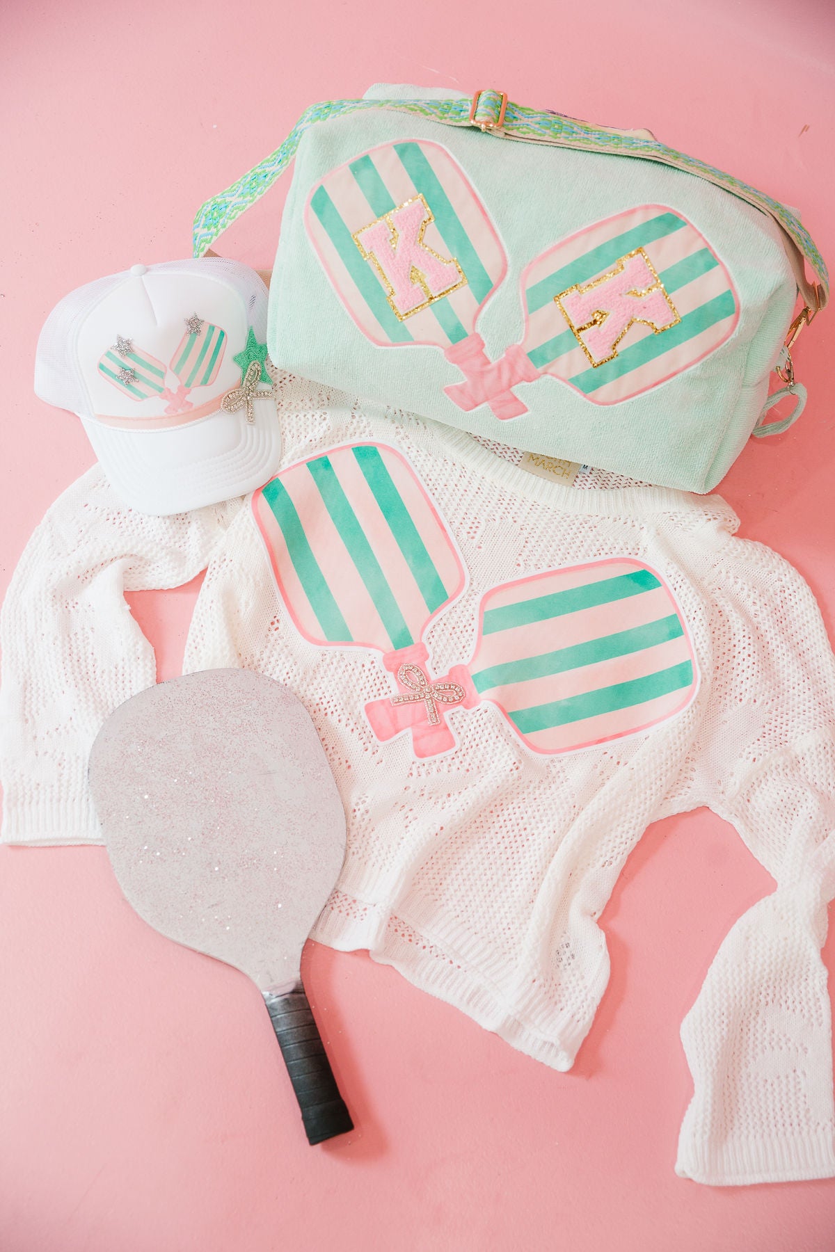 CUSTOM MINT PICKLEBALL BAG W/STRAP BAG Judith March