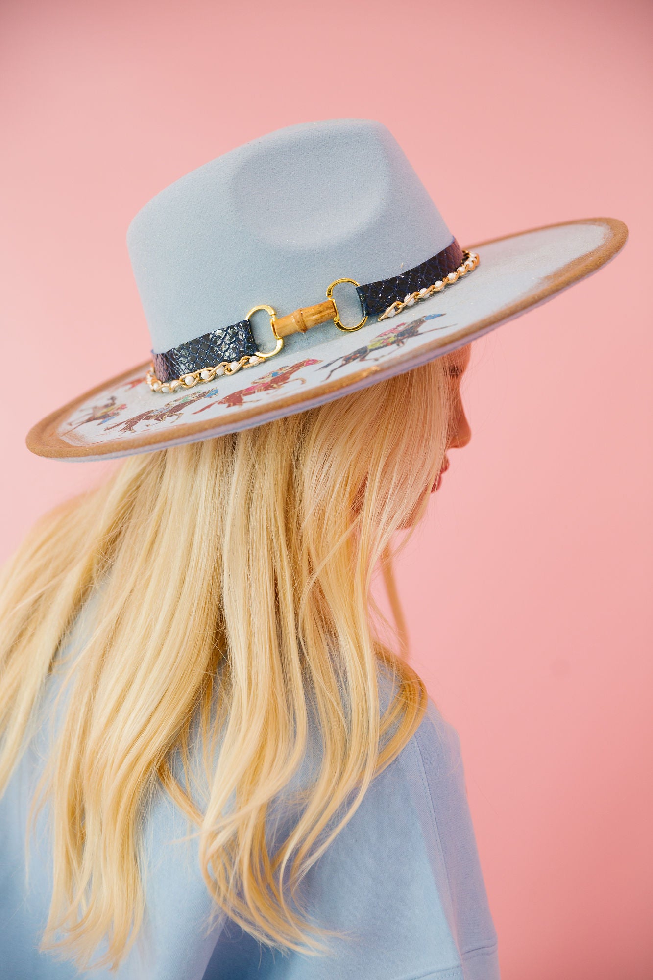 THRILL OF THE RACE BLUE RANCHER HAT RANCHER HAT Judith March